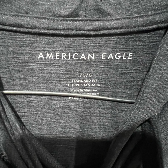 American Eagle Outfitters Charcoal Hoodie Lightweight EUC size L - Picture 3 of 5